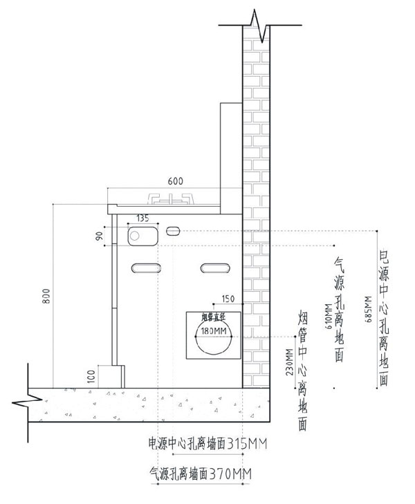 集成灶安装示范图